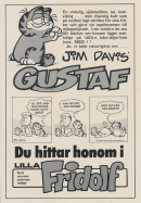 Reklam för serien Katten Gustaf som man kan läsa i Lilla Fridolf