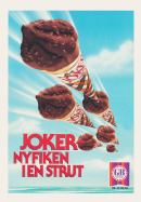 Reklam för glassen Joker från GB Glass