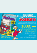 Reklam för tidningen Farbror Joakim som utlovar LP-skivor i en tävling
