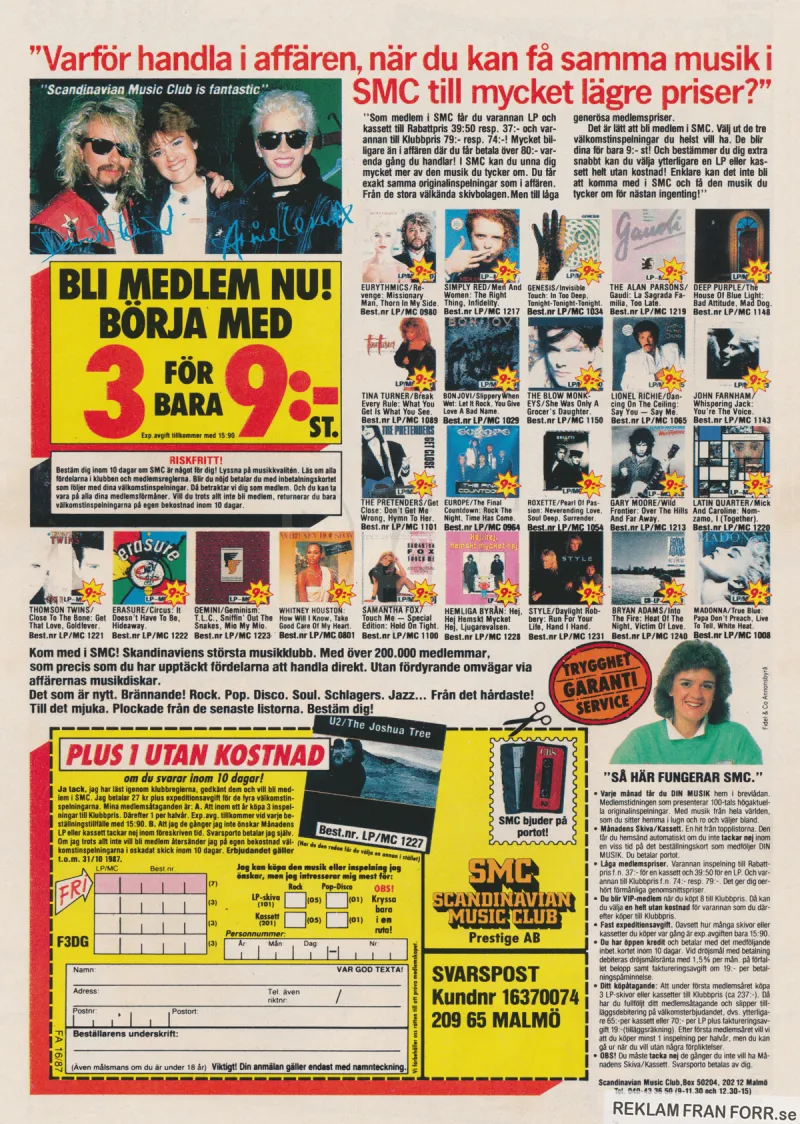 Reklam för SMC - Scandinavian Music Club