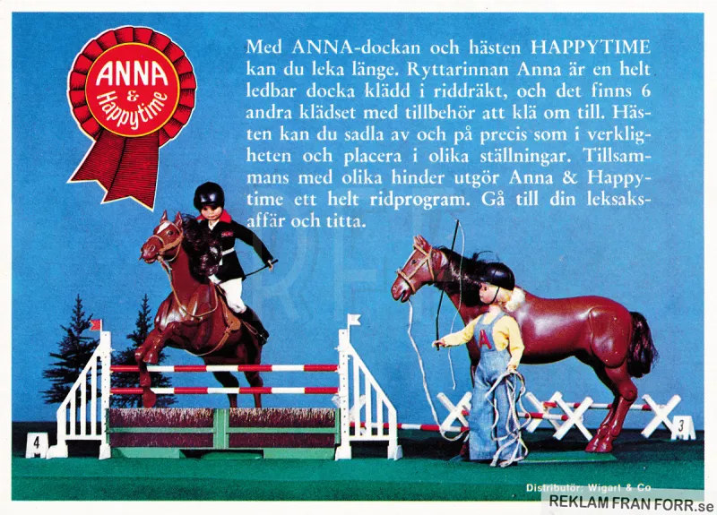 Reklam för dockan och hästen Anna & Happytime