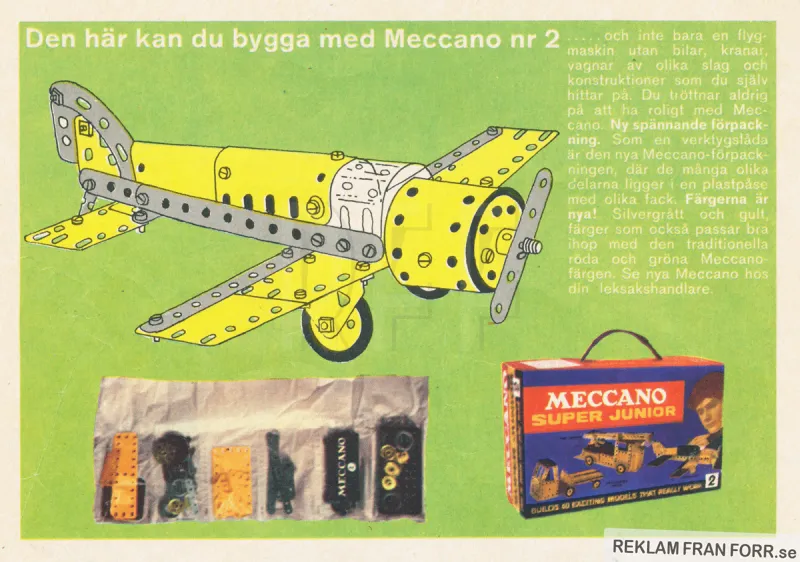 Reklam för byggsatser från Meccano