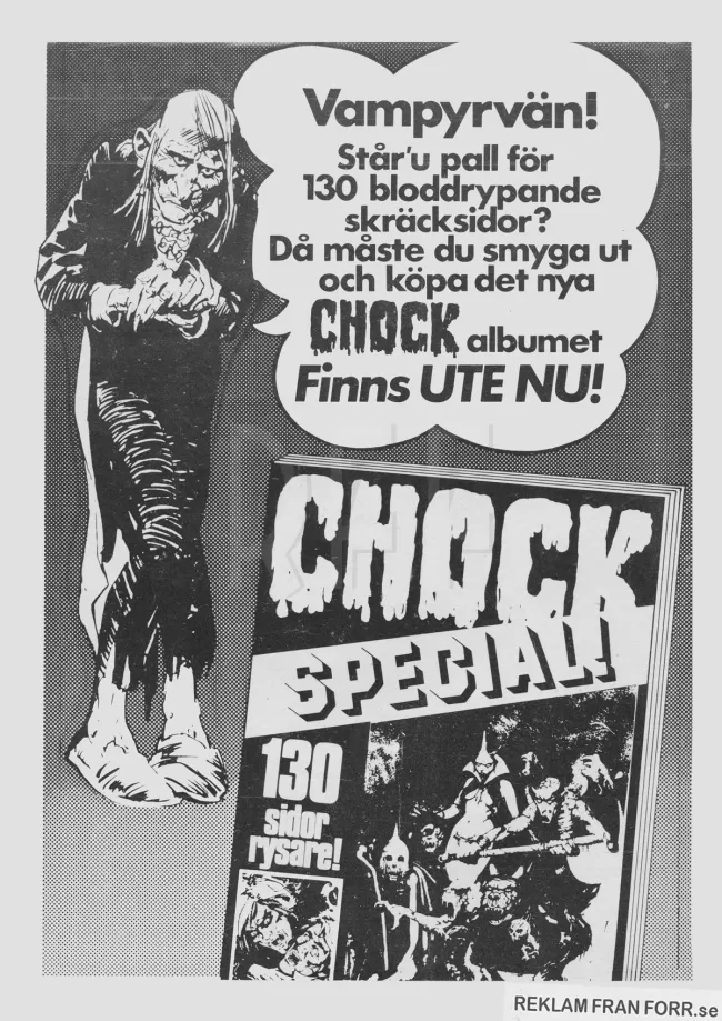 Reklam för serietidningen Chock Special