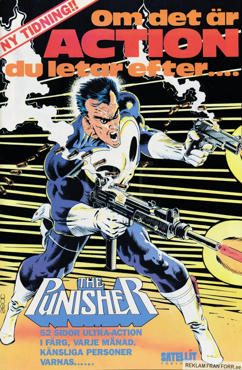 Annons för serietidningen Punisher