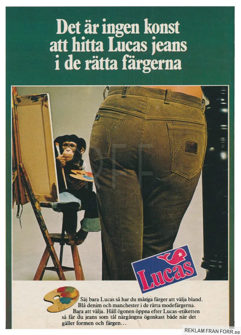 Reklam för jeans från märket Lucas