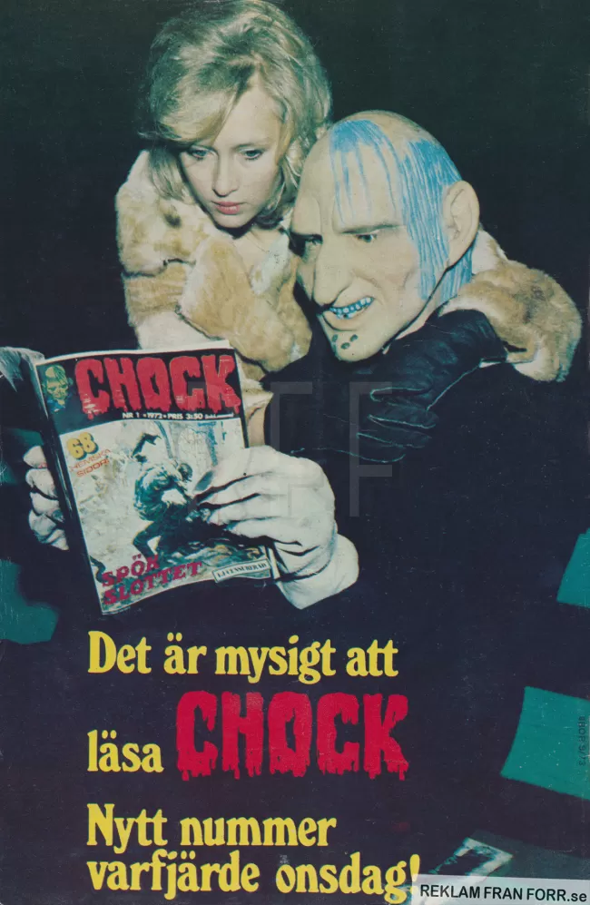 Reklam för tidningen Chock