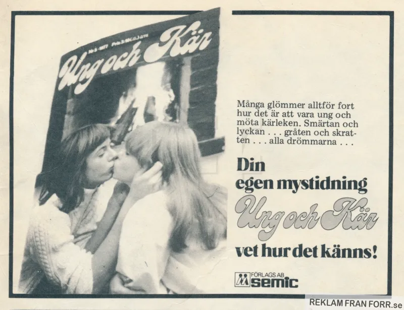 Reklam för serietidningen Ung och Kär