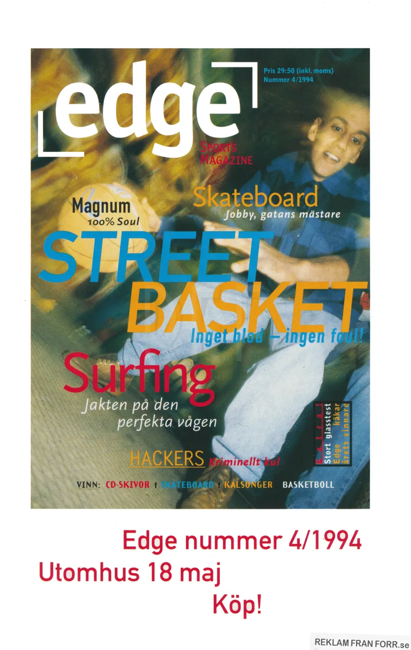 Reklam för nästa nummer av tidningen Edge