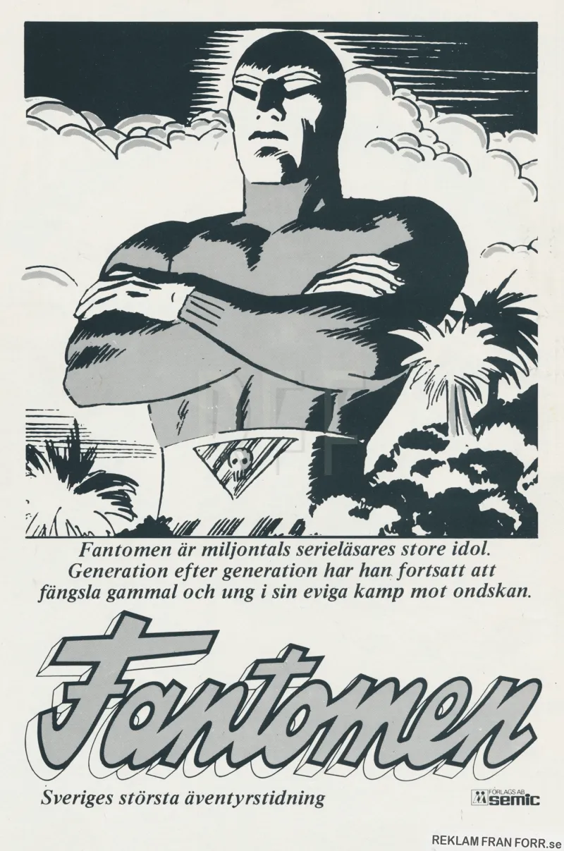Reklam för serietidningen Fantomen 