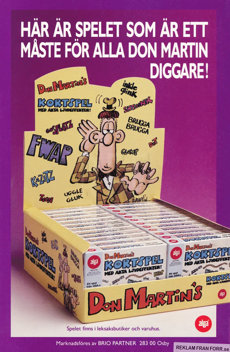 Reklam för kortspelet Don Martins Kortspel