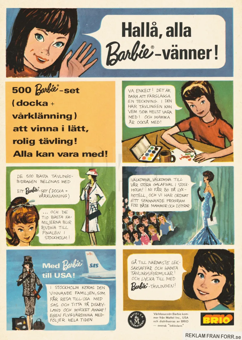Annons för dockan Barbie