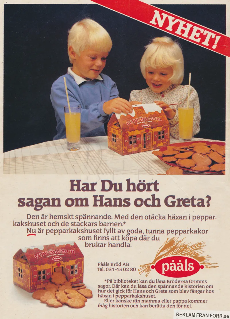 Reklam för Pååls pepparkakor