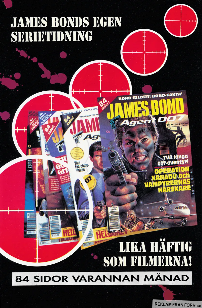 Annons för serietidningen James Bond Agent 007