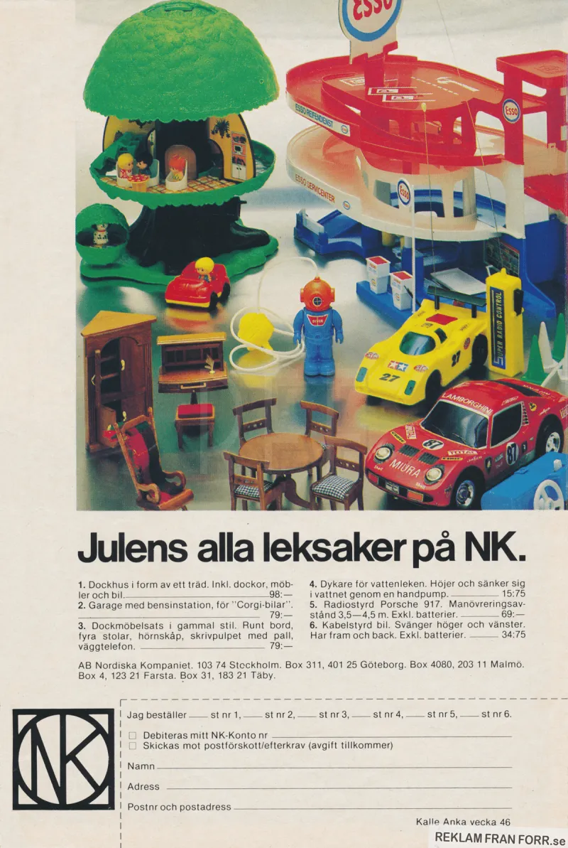 Reklam för julleksaker på NK