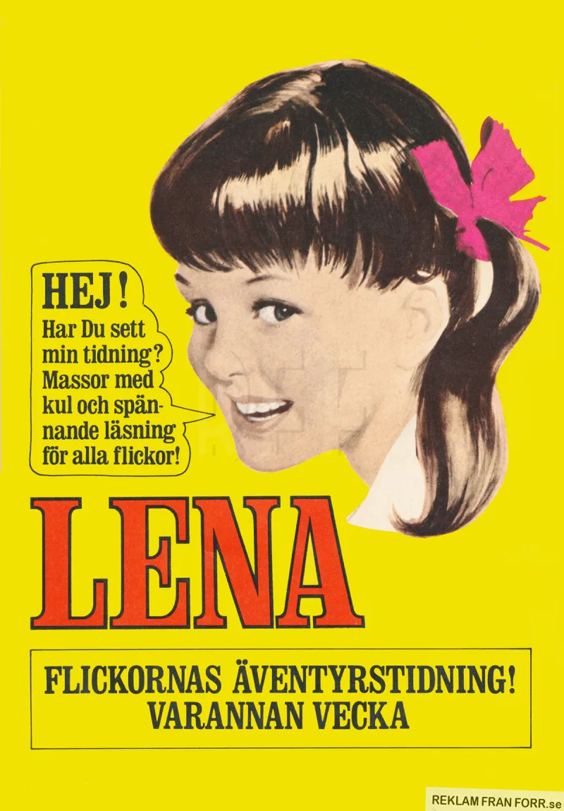 Reklam för serietidningen Lena