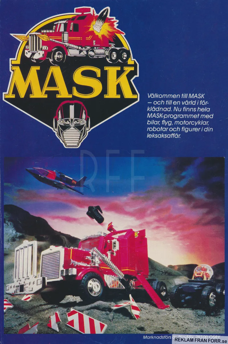 Reklam för actionserien och leksakerna från MASK