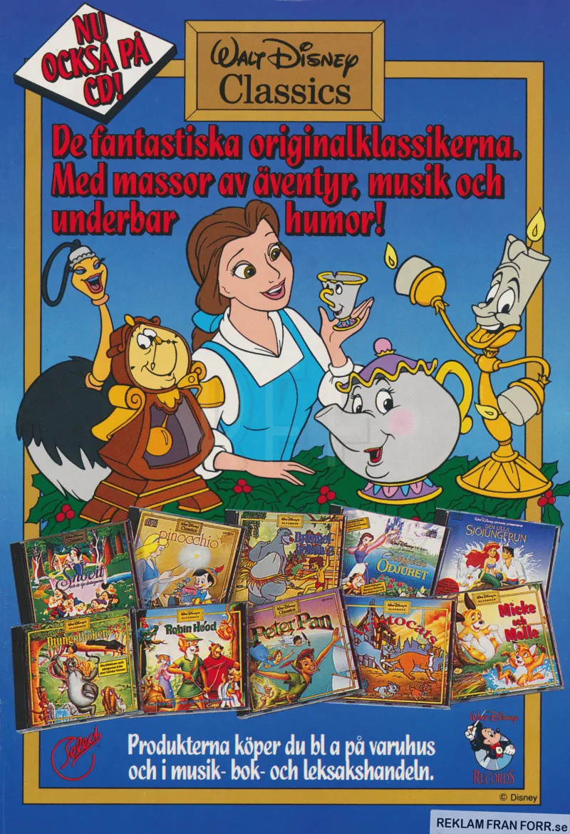 Reklam för Walt Disney Classics - musiksagor på CD