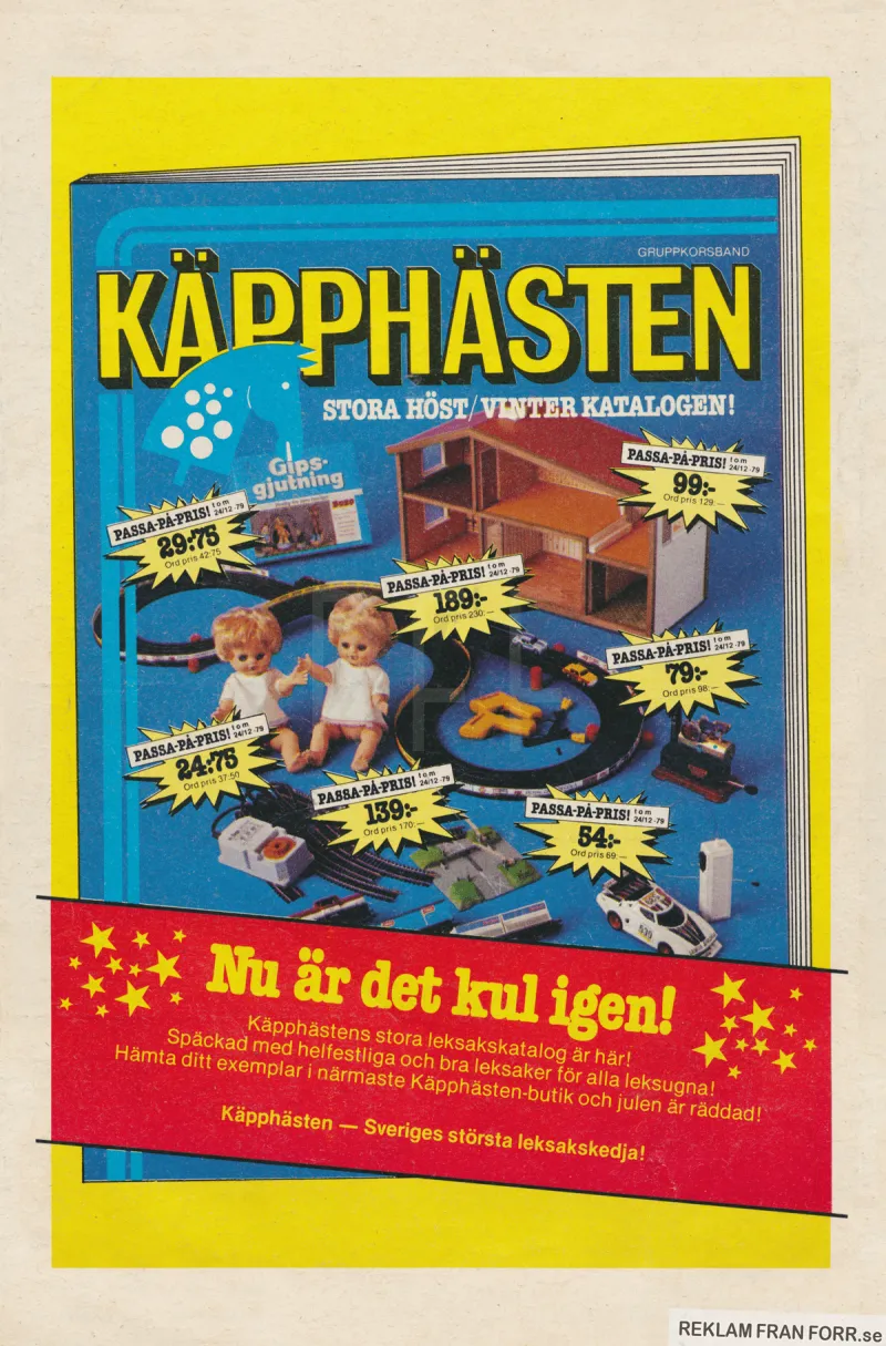Reklam för höst- och vinterkatalogen från Käpphästen