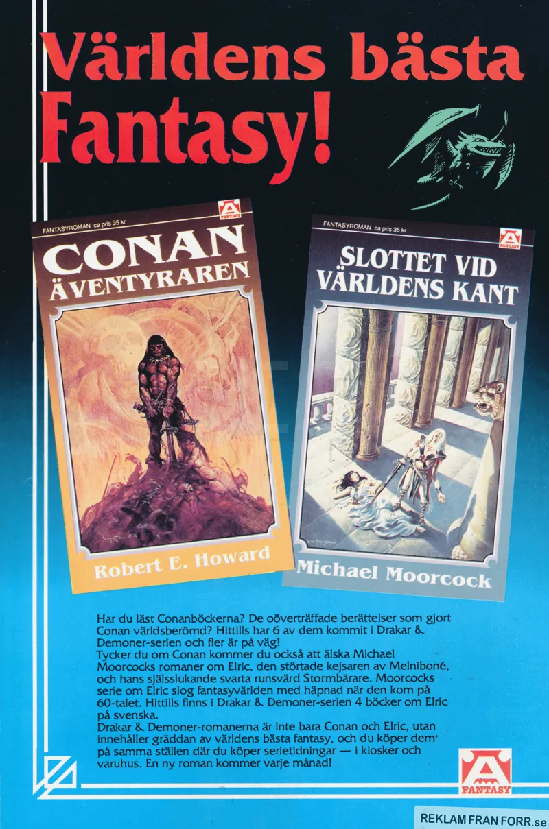 Annons för äventyrsböcker från Äventyrsspel