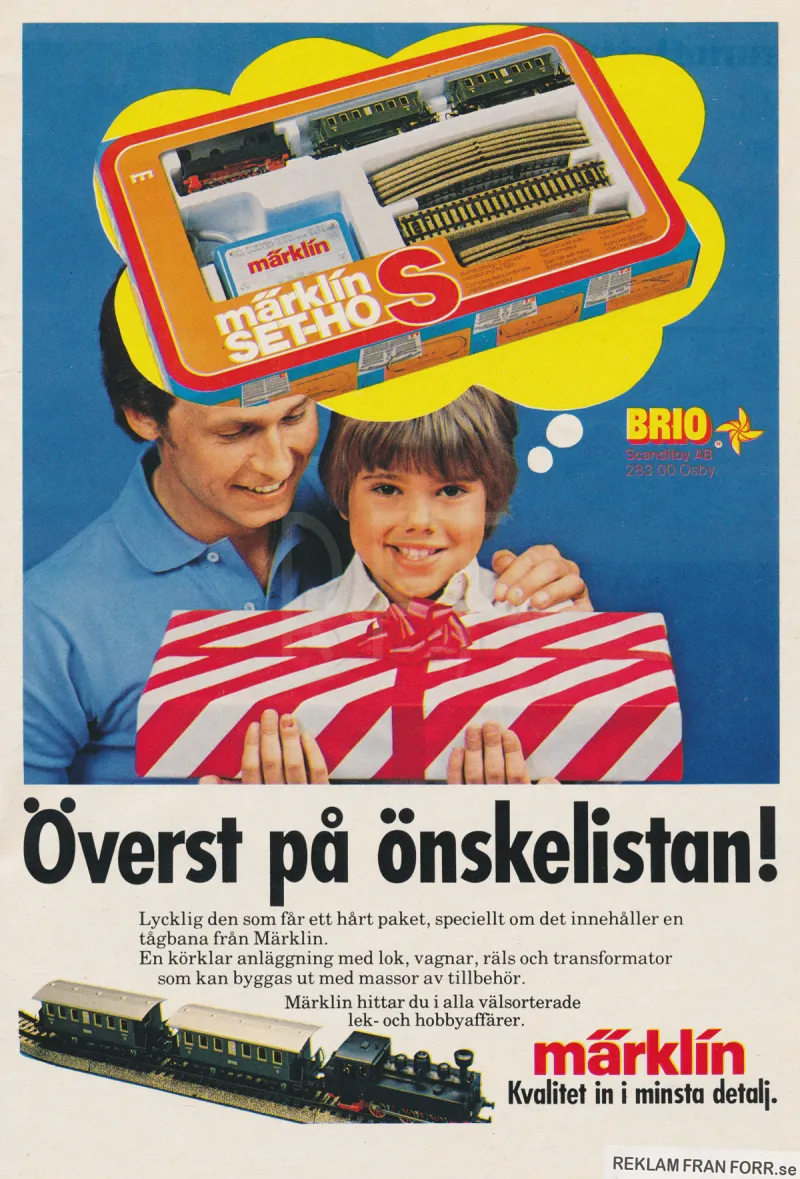 Reklam för modelljärnvägen Märklin