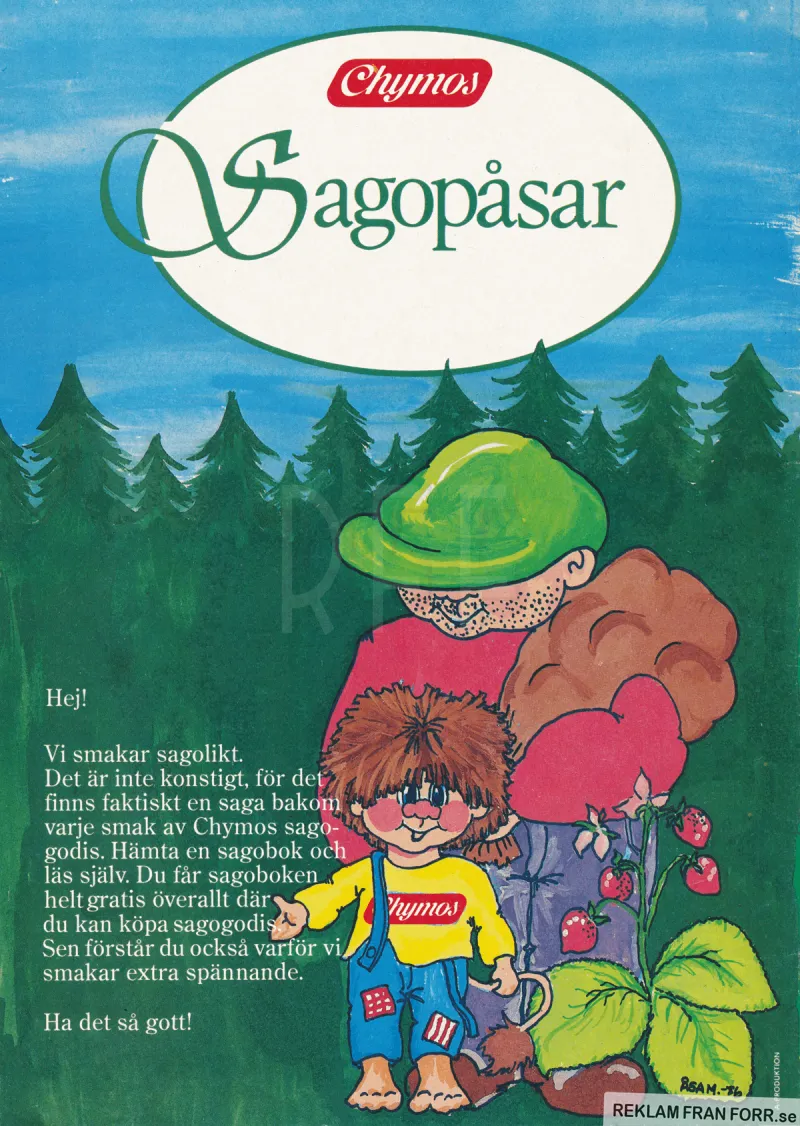 Reklam för godis från Chymos