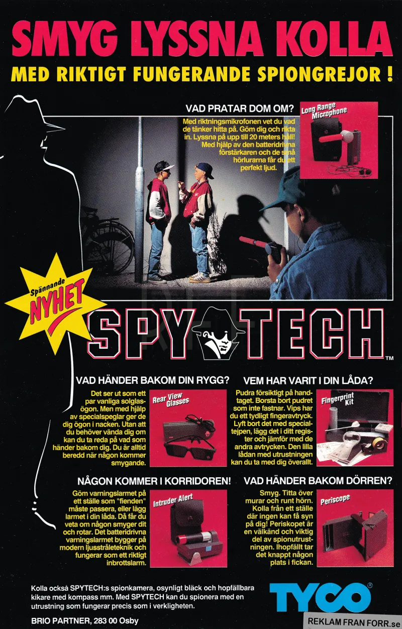 Reklam för spionleksaker från TYCO