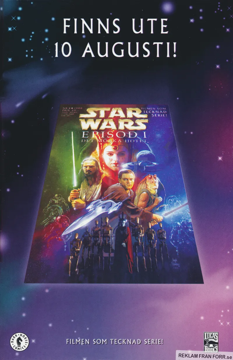 Reklam för serietidningen Star Wars: Episode 1