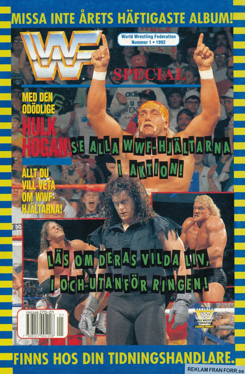 Reklam för tidningen om WWF - World Wrestling Federation