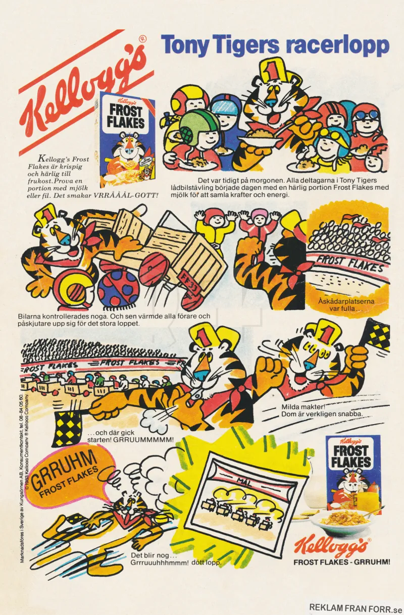 Reklam i serieformat för Kellogg's Frost Flakes