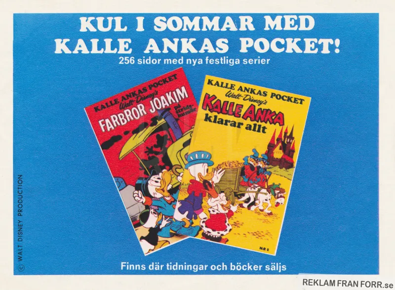 Reklam för Kalle Ankas pocket