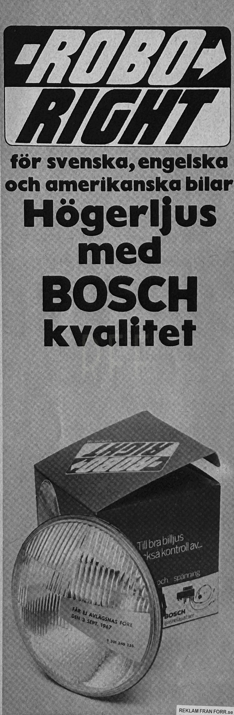 Annons för högerljus från RoboRight