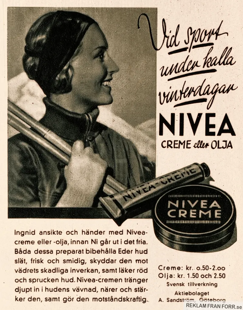 Reklam för Nivea kräm