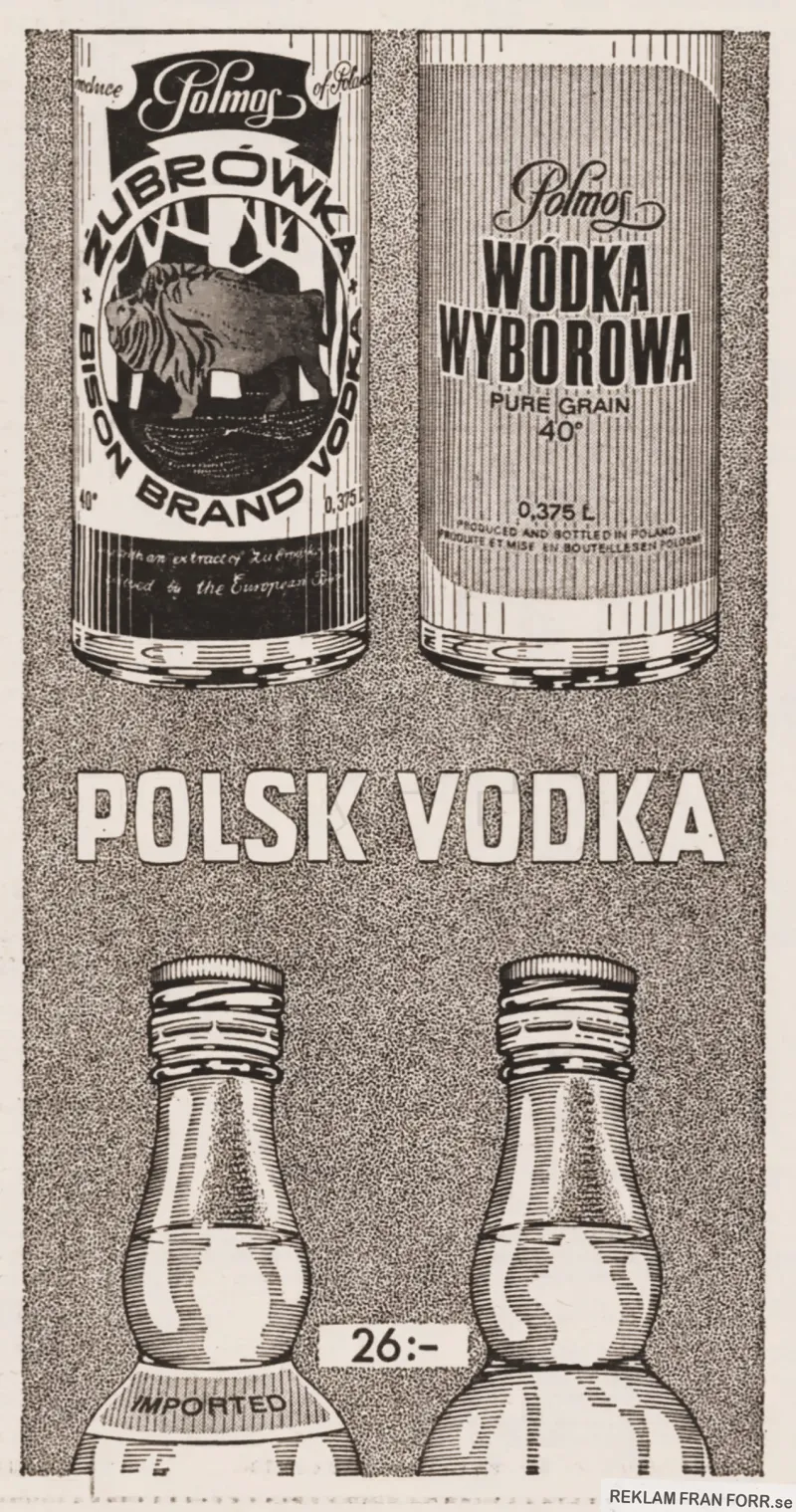 Reklam för polsk vodka
