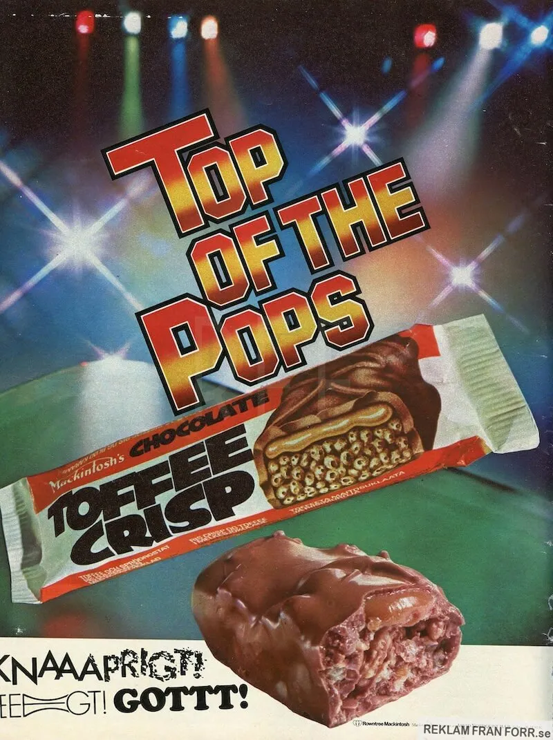 Reklam för Toffee Crisp