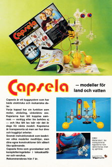 Reklam för Capsela byggsystem från Wigart & Co