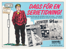 Reklam för att köpa en serietidning och fördriva tiden med den