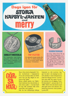 Reklam för Den Stora Kapsyljakten från läsken Merry
