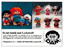 Reklam från DAM som visar upp produkten Lycko-Troll