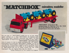 Reklam för en ny modell från Matchbox