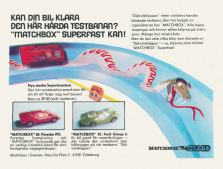 Reklam för Matchbox Superfast bilbana