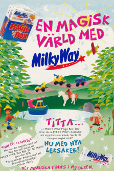 Annons för Milky Way Magic Box