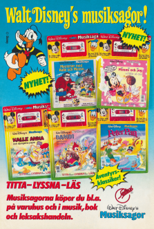 Reklam för musiksagor på kassett från Select