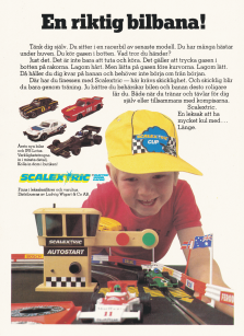 Reklam för en bilbana från Scalextric