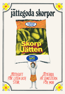 Reklam för Skorpjättens skorpor, 1971
