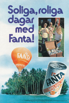 Reklam för apelsinläsken Fanta