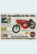 Reklam för modellbyggsatsföretaget Airfix som visar upp fyra modeller