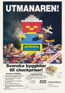 Reklam för LEGO-utmanaren Byggis från Älmhult