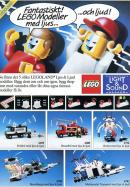 Reklam för LEGO Light & Sound där det visas upp 5 byggsatser där ljus och ljud är en nyhet i LEGO-sammanhanget