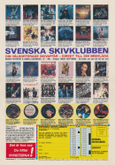 Reklam för Svenska Skivklubben som visar upp en massa skivomslag i annonsen som du kan beställa från
