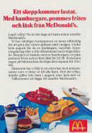 Reklam för McDonald's Happy Meal där man kan få båtar som leksak